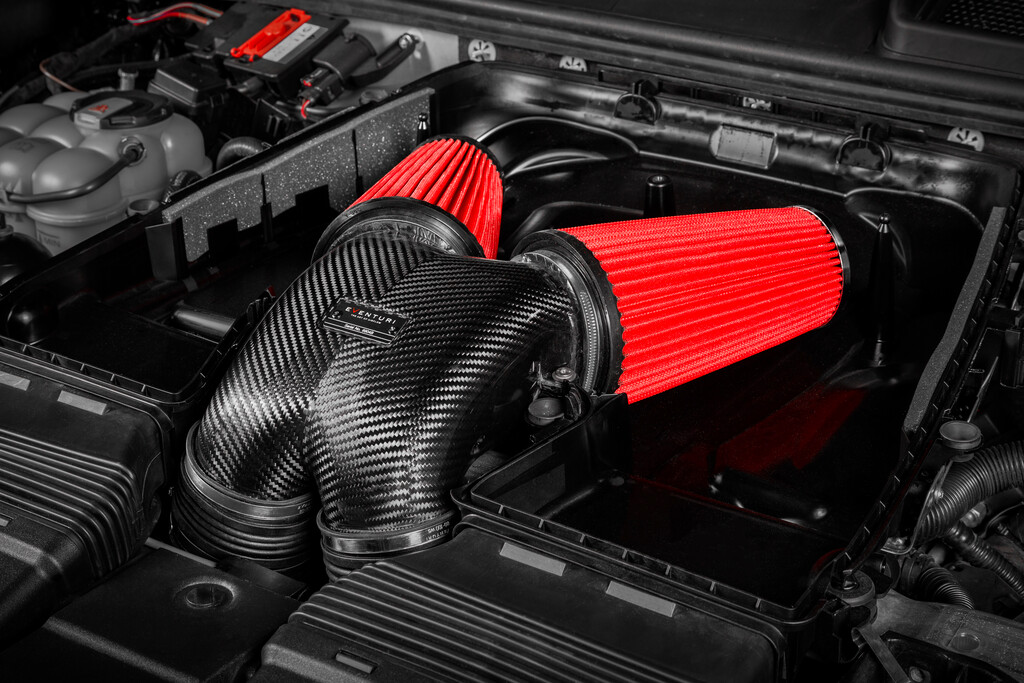 Performance cold air intake installation with carbon fiber components by our tuning specialists Brisbane Gold Coast